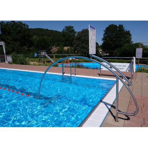 Durchschwimmbogen Schwimmbadautobahn Edelstahl