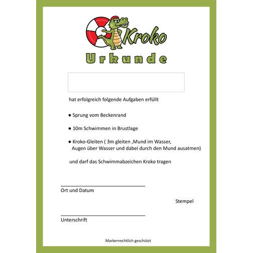Urkunde Kroko