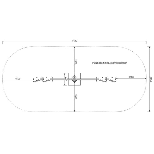 PLAYPARC® Metallwippe Viersitzer