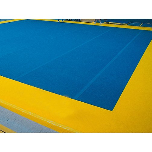 Umrandungsteppich mit Schürze gelb