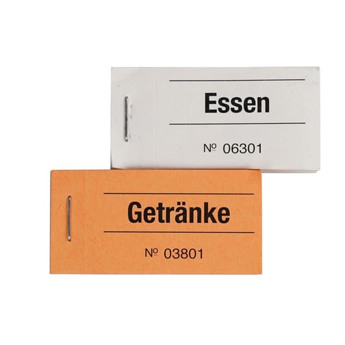 Wertmarken Block mit 100 Abrissen