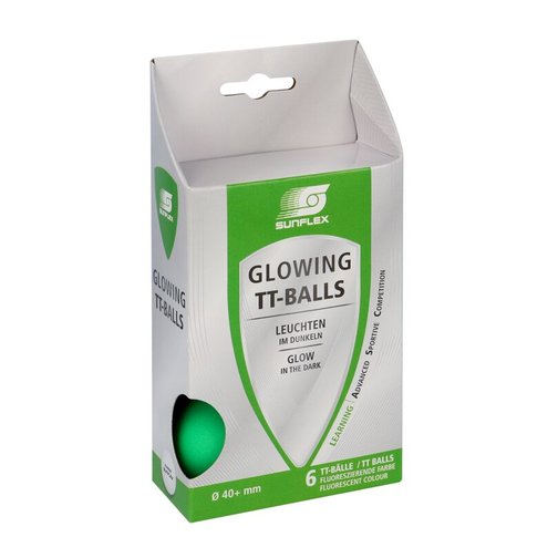 sunflex® Tischtennisbälle Glow in the Dark, 6er-Set