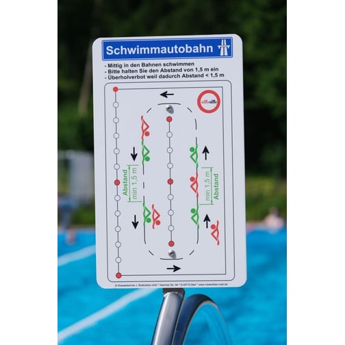 Durchschwimmbogen Schwimmbadautobahn Edelstahl