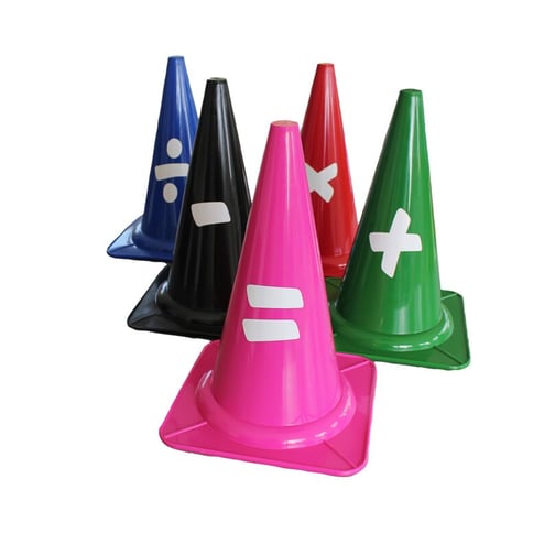 Kübler Sport® Markierkegel Rechenzeichen, 5er-Set 