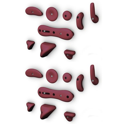 Klettergriffe und -tritte Set, 18-teilig