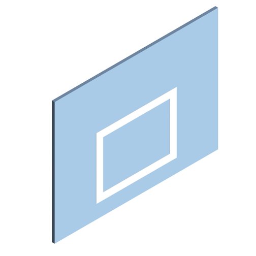 Kübler Sport® Basketball-Zielbrett aus Acrylglas