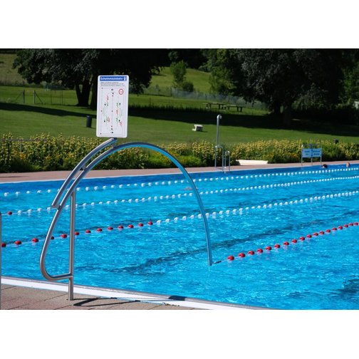 Durchschwimmbogen Schwimmbadautobahn Edelstahl