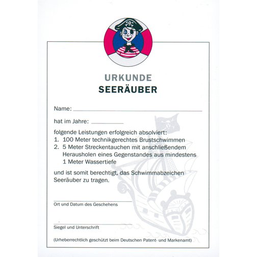 Urkunde Seeräuber