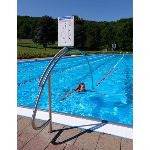 Durchschwimmbogen Schwimmbadautobahn Edelstahl