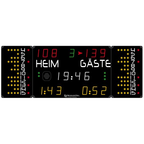 Stramatel® Anzeigetafel Multisport Compact Indoor, drei Module