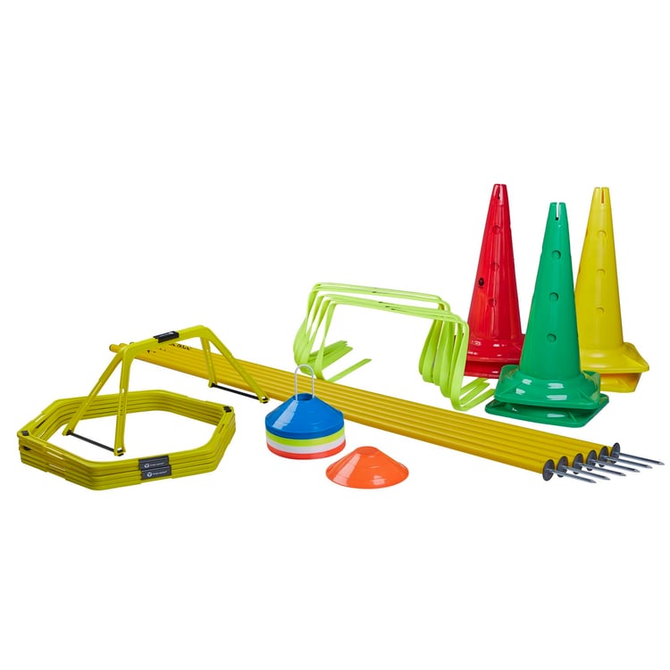 Set De 5 Haies D'entraînement Bounce Coordination – Jaune, Football, Crossfit, Neuf