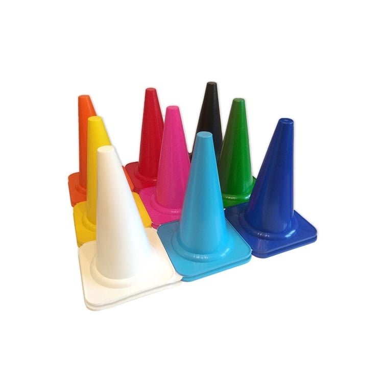 10er Set Markierkegel 38 Cm Grün – Für Fußballtraining, Leichtathletik, Agility | Robuste Trainingshilfen