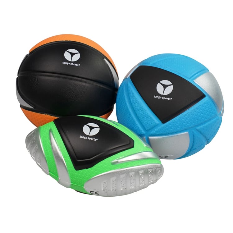 tanga sports® High Bounce 3er-Set Softbälle