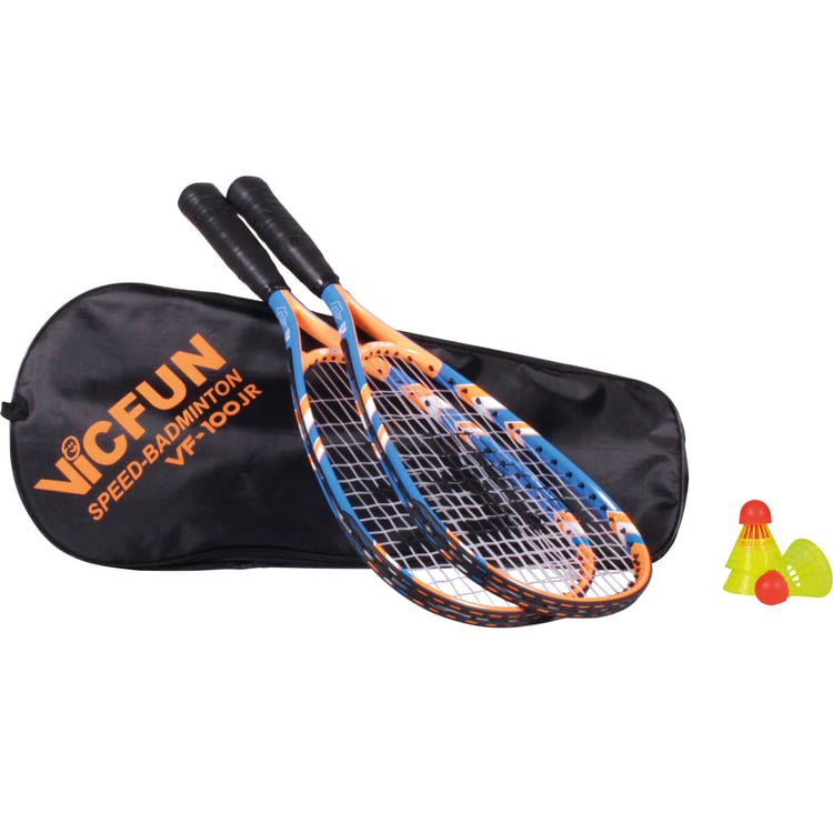 VICTOR Speed badminton VF-2000 set - blauw - met shuttles