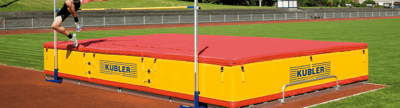 Komplett ausgestattete Hochsprunganlage für Schule, Verein oder Leichtathletiktraining.