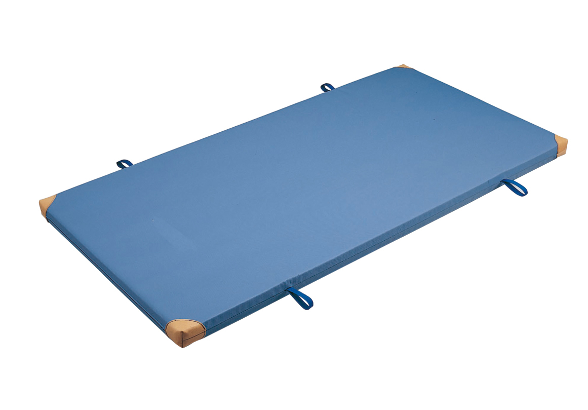 Kübler Sport Qualitäts-Turnmatte, 150 x 100 x 8 cm, Mit Lederecken & Trageschlaufen