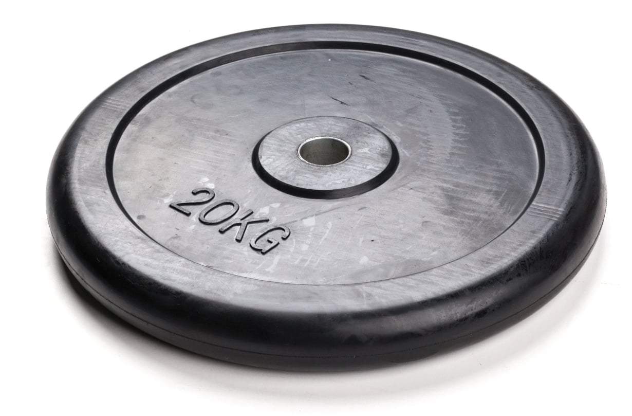 Hantelscheibe gummiert, 30 mm, 20 kg