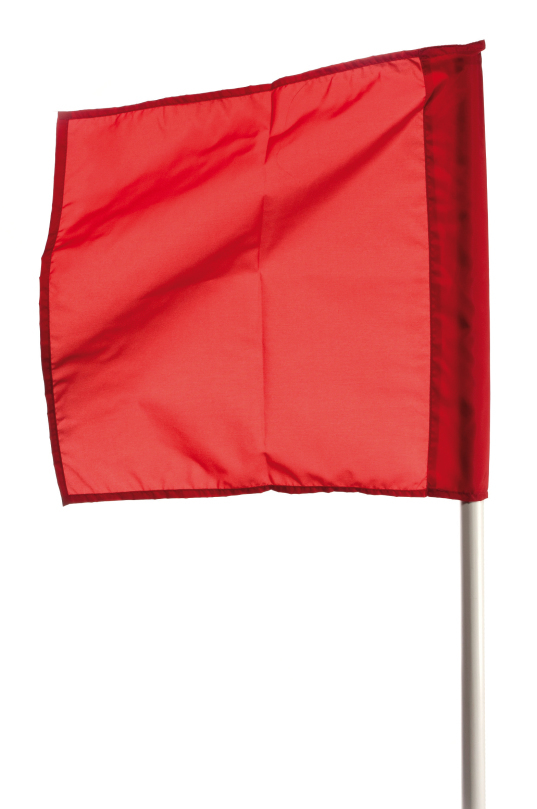 LISKI Einfarbige Eckfahne für Grenzstangen, Rot, 30 mm