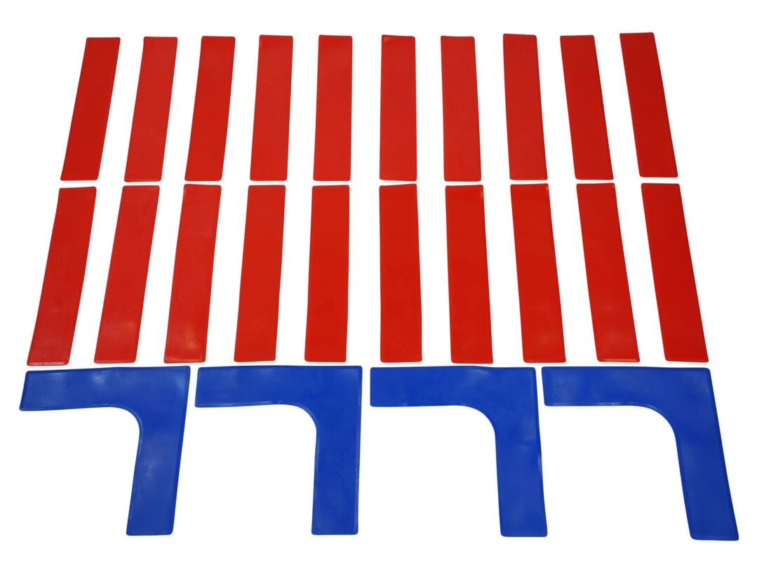 tanga sports Bodenmarkierungs-Set Linien und Ecken, 24er-Set