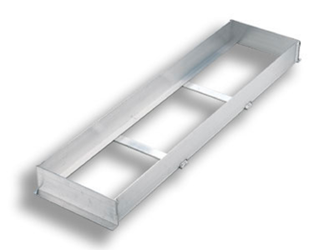 Aluminium-Einbaurahmen für Absprungbalken, 122 x 20 x 10 cm