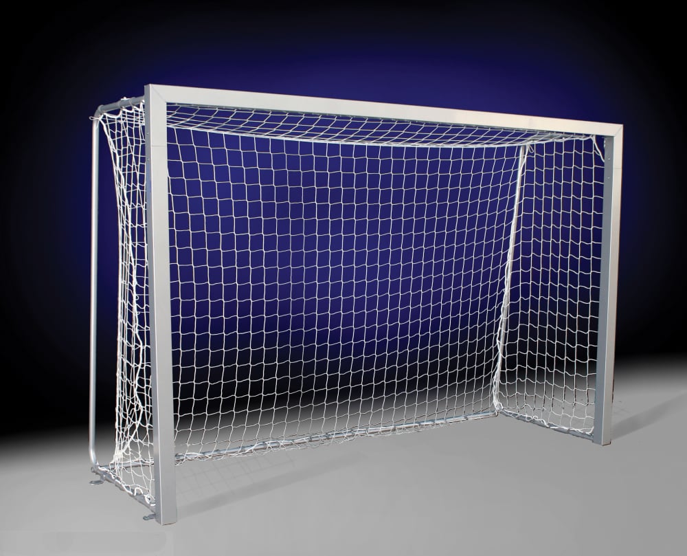 Kübler Sport Handballtor 3x2 m, Aluminium Natur, 60 cm, Netzbügel klappbar
