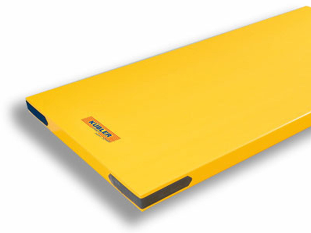 Kübler Sport Superleicht-Turnmatte, Gelb, 200 x 125 x 6 cm, Mit Klettbandecken