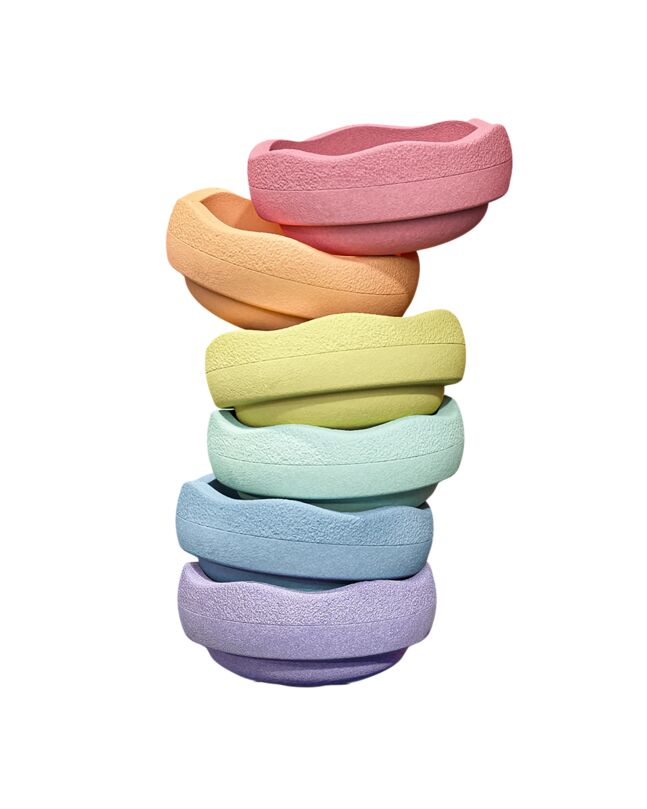 Stapelstein Original Mini Rainbow Pastel, 6er-Set