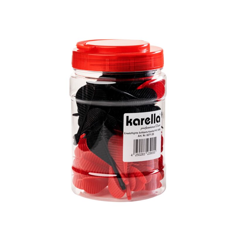 Karella Ersatzflights inkl. Schaft PVC, 50er-Box