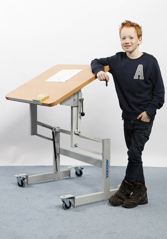 MÖCKEL ergo S 72 ergonomischer Tisch, Hellbraun, 80 x 60 cm