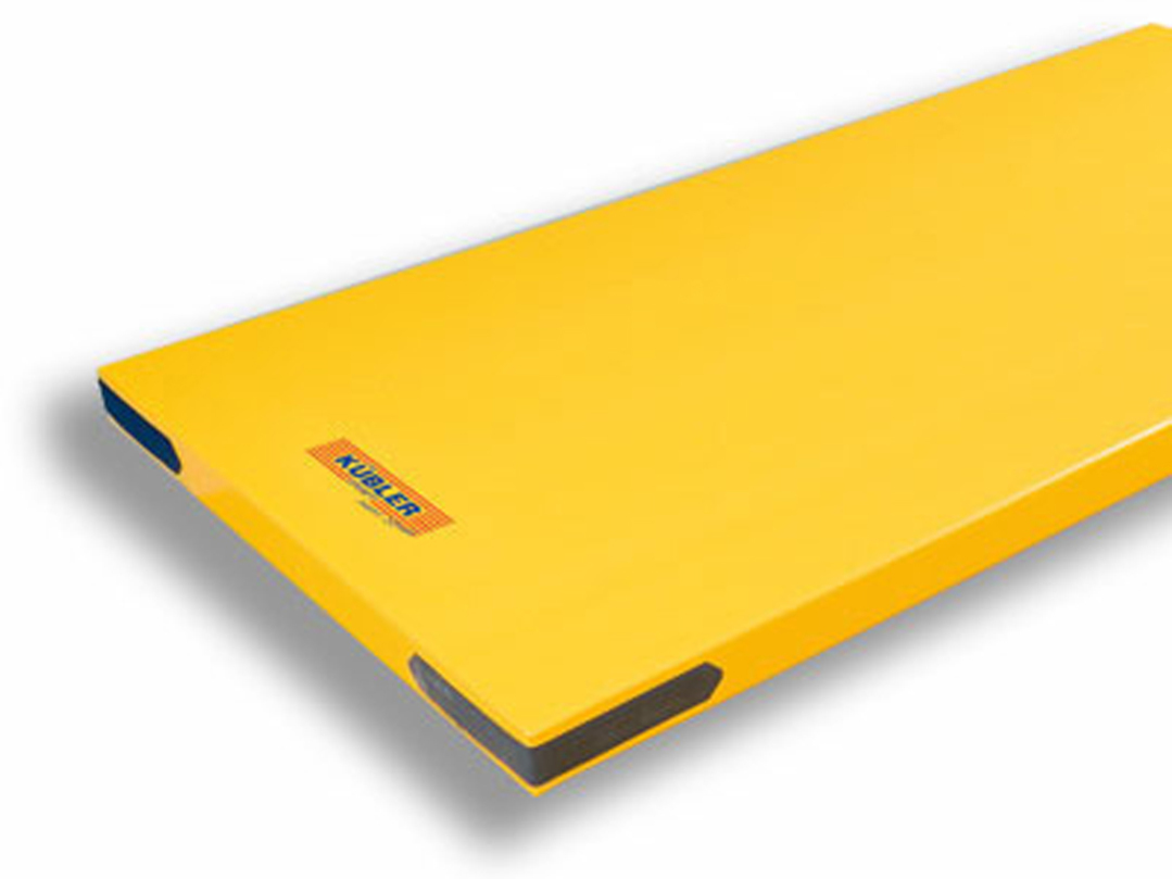 Kübler Sport Superleicht-Turnmatte, Gelb, 200 x 125 x 8 cm, Mit Klettbandecken