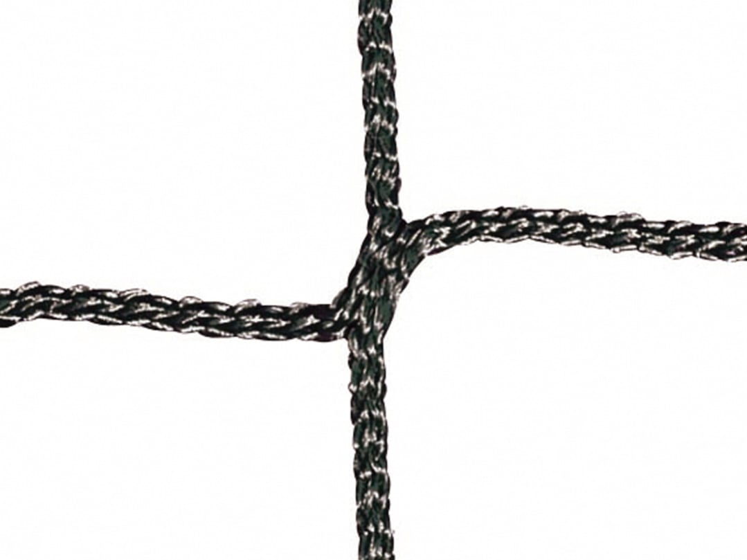 Fußballtornetz einfarbig, mit quadratischen Maschen, Schwarz, 200 / 200 cm, 3 mm