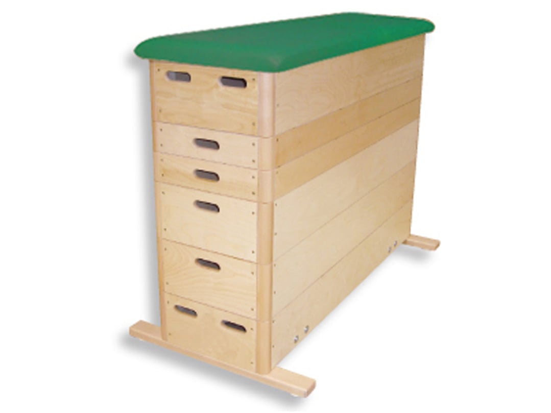Kübler Sport Sprungkasten BASIC 6-teilig, Kunstleder, Grün, ohne Fahreinrichtung