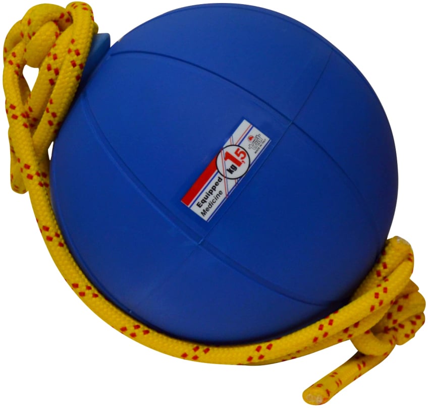 Trial Spezial-Medizinball mit Seilführung, 1,5 kg