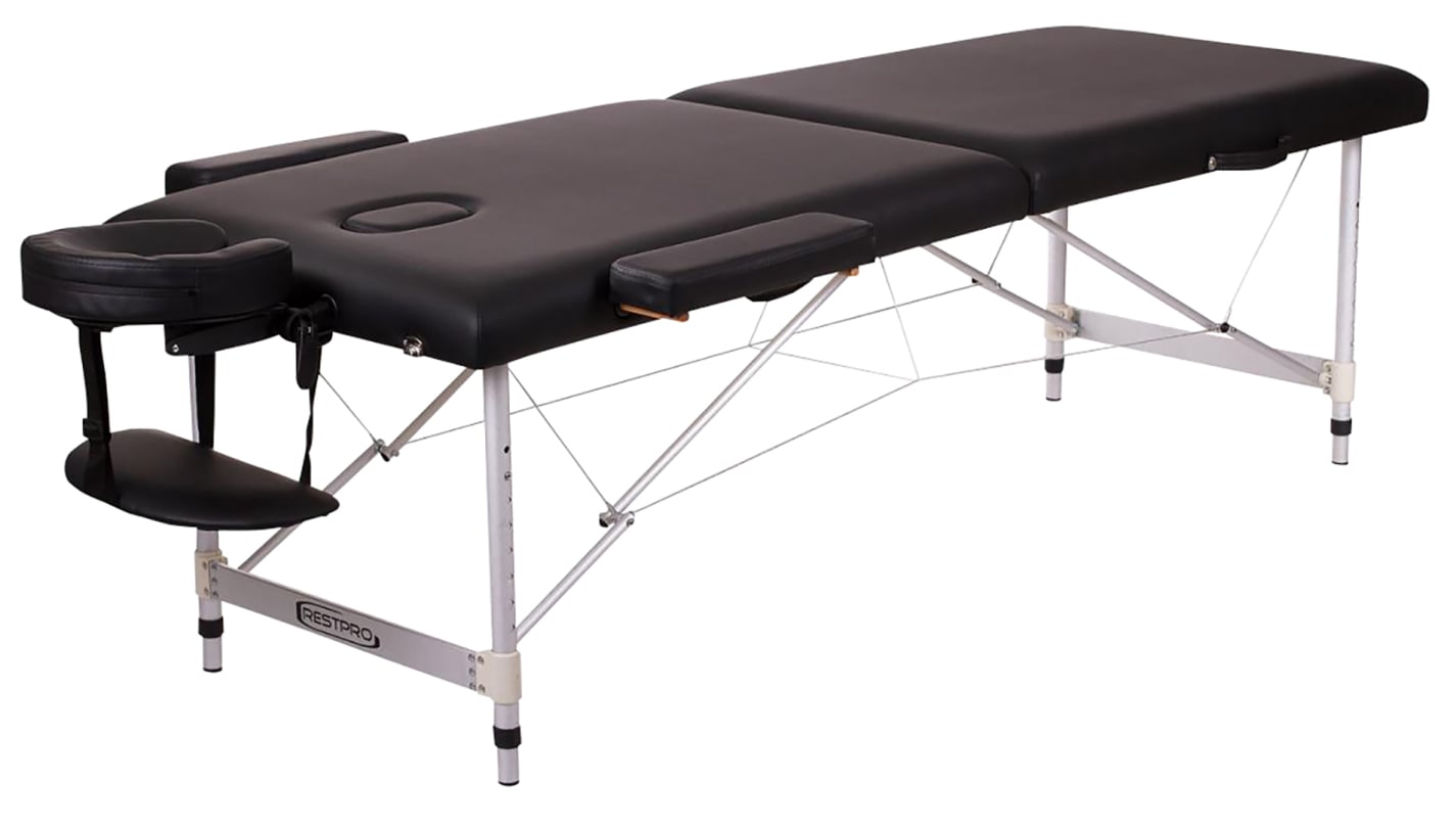 Restpro Koffermassageliege Alu, Schwarz, S