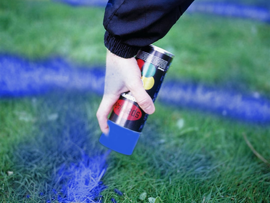Sparvar 3er-Set Kreidespray für Sportplätze, Blau