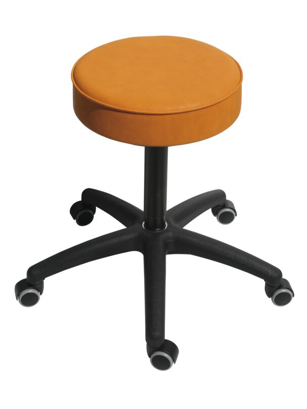 Lotz Drehhocker Kunststoff mit Doppelrollen, Mais