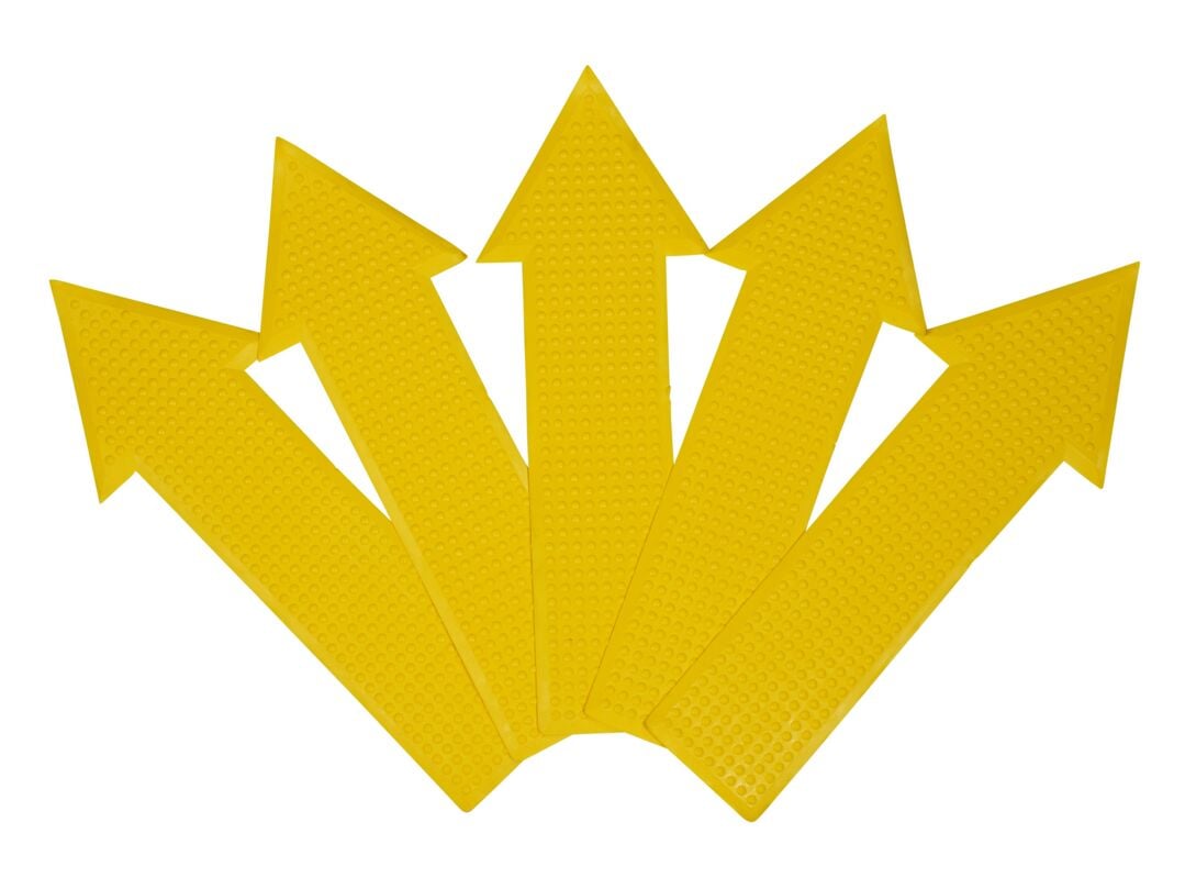 tanga sports Bodenmarkierung Pfeil, 5er-Set, Gelb