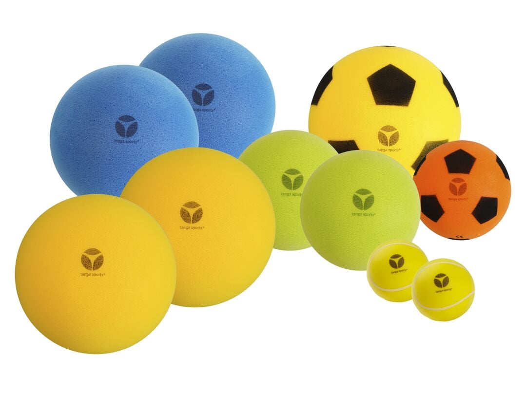 tanga sports 10er-Set Weichschaum Softbälle MIX
