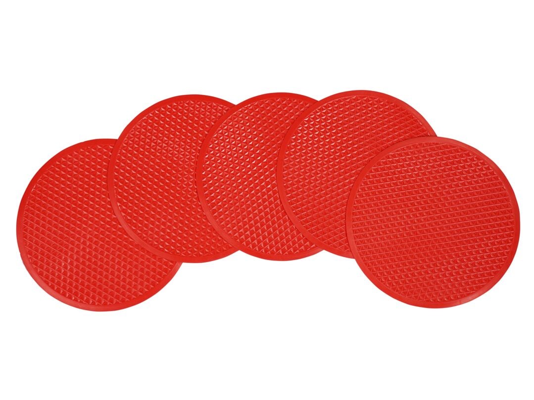 tanga sports Bodenmarkierung Scheibe, 5er-Set, Rot