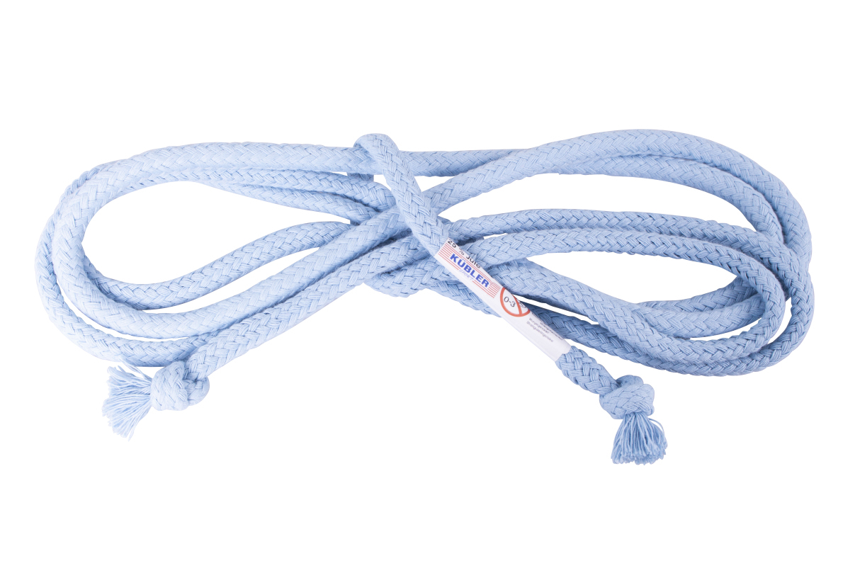 Kübler Sport Springseil aus Baumwolle, Hellblau