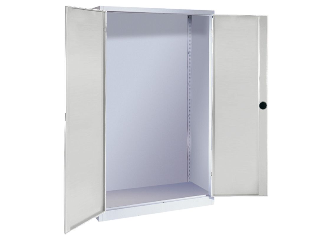 C+P Modul-Geräteschrank BASIC, ohne Inneneinrichtung, Grau, Grau, Vollblechtüren