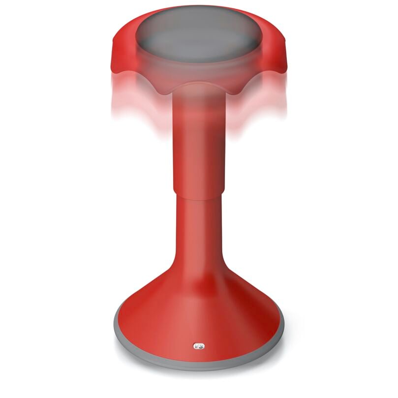 Hokki+ Höhenverstellbarer Bewegungssitz, Feuerrot, Gepolstert, 50 - 68 cm