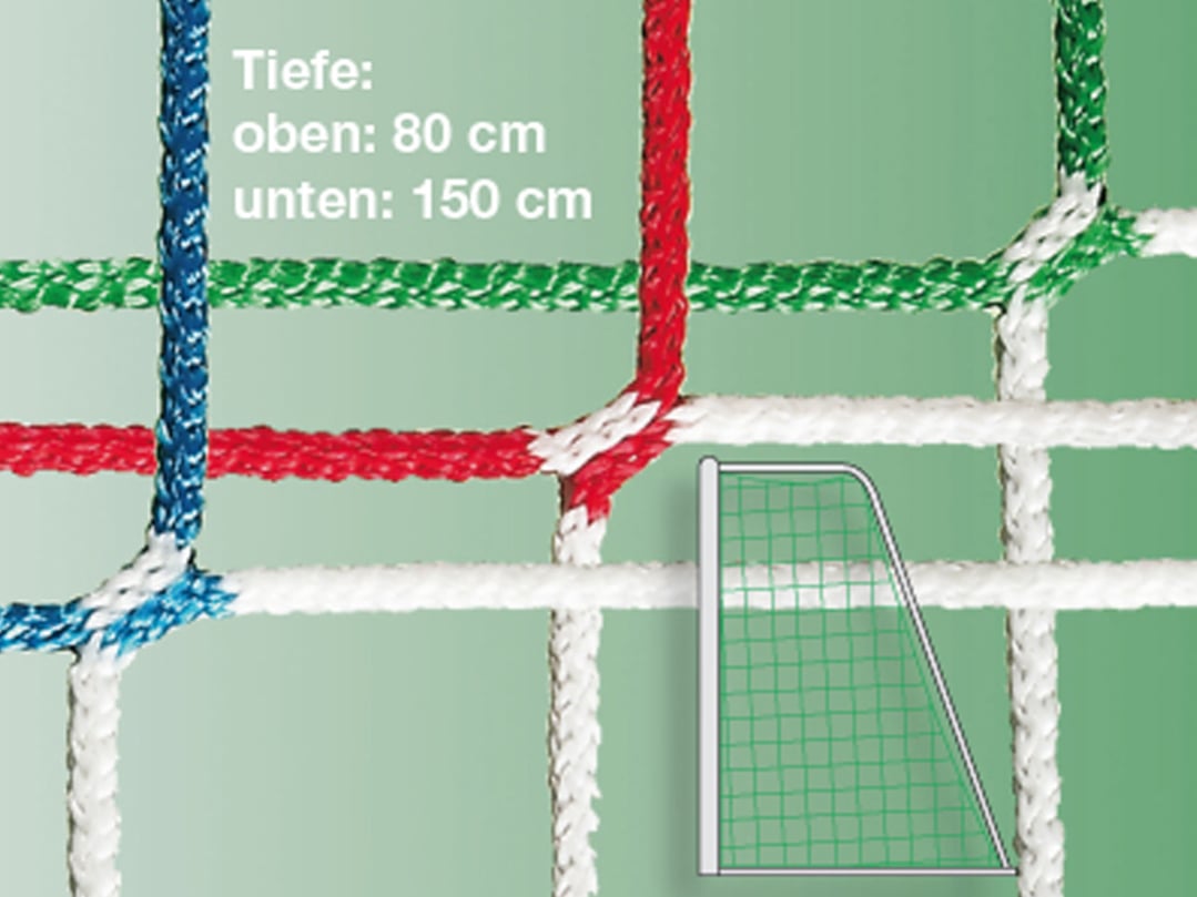 Jugend-Fußballtornetz mit hexagonalen Maschen, Rot / Weiß, 80 / 150 cm