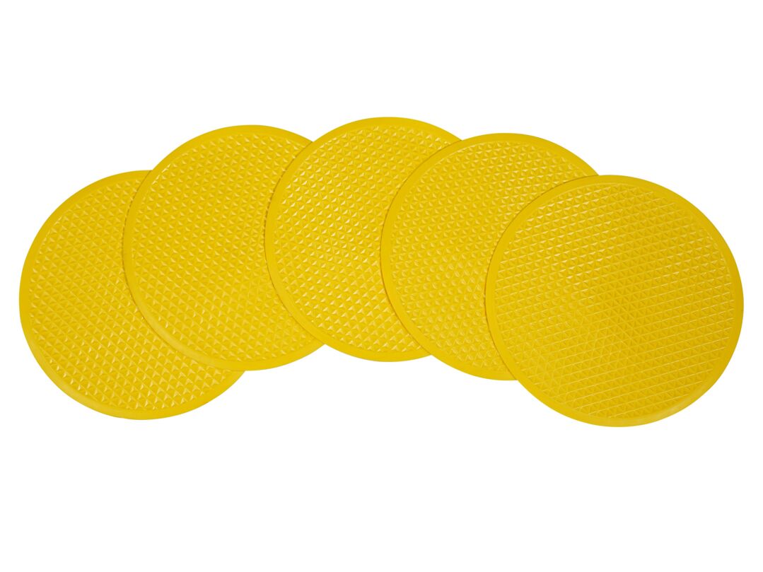 tanga sports Bodenmarkierung Scheibe, 5er-Set, Gelb