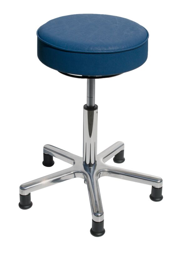 Lotz Drehhocker Alu mit Gleiter, Hellblau, 54 - 72 cm