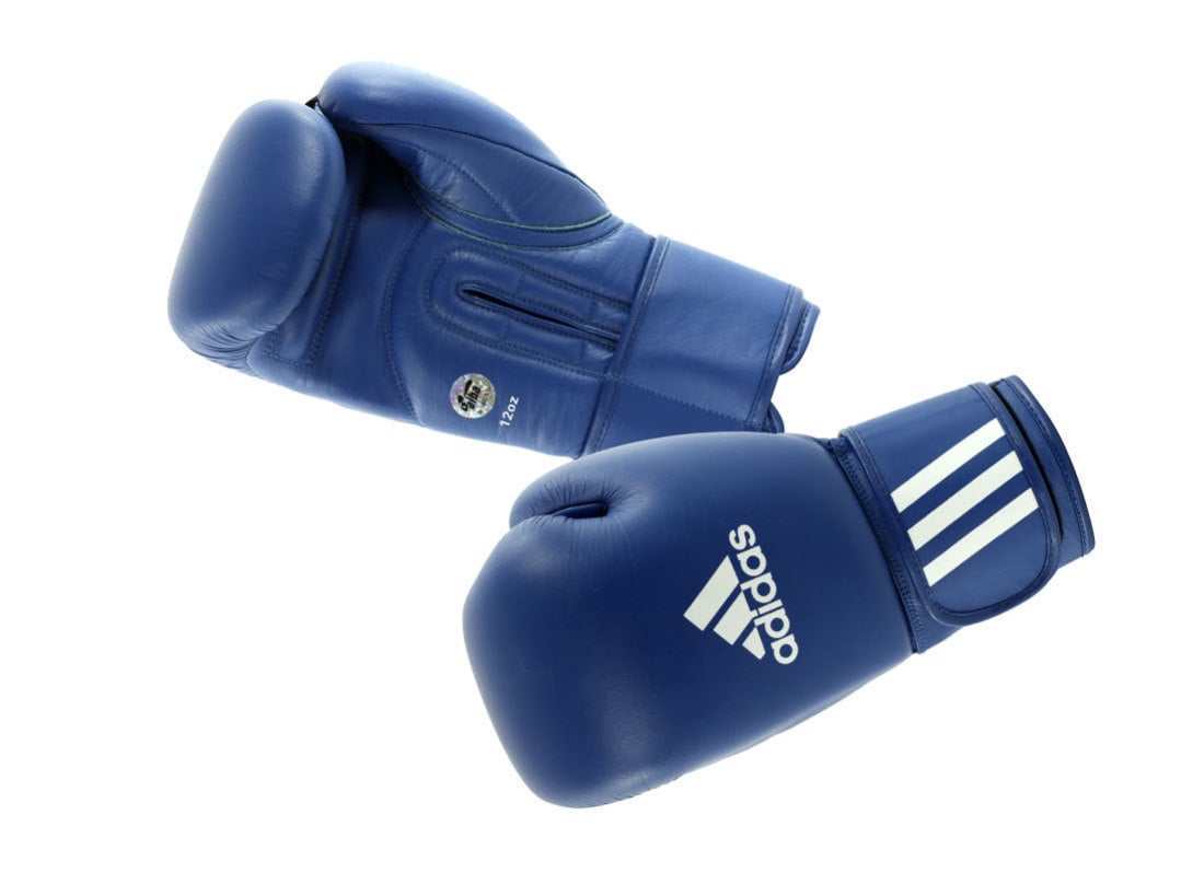 Adidas Boxhandschuhe AIBA, Blau, 12 once