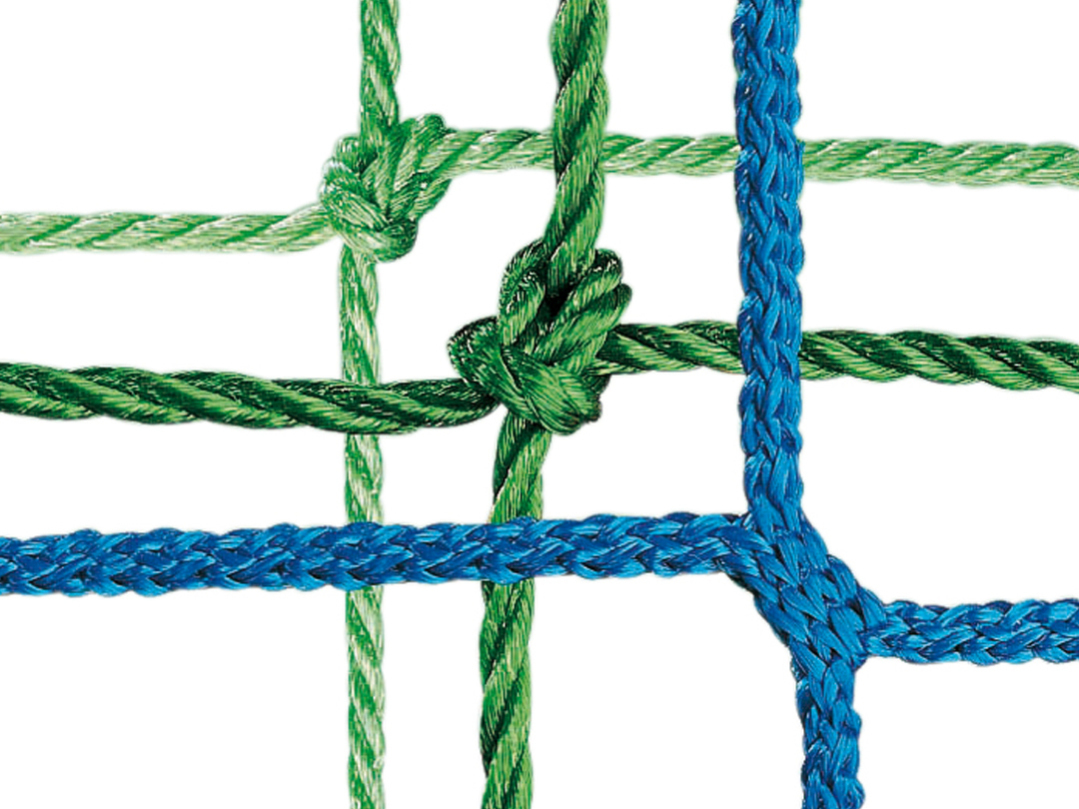 Jugend-Fußballtornetz mit quadratischen Maschen, Grün, 100 / 100 cm, 3 mm