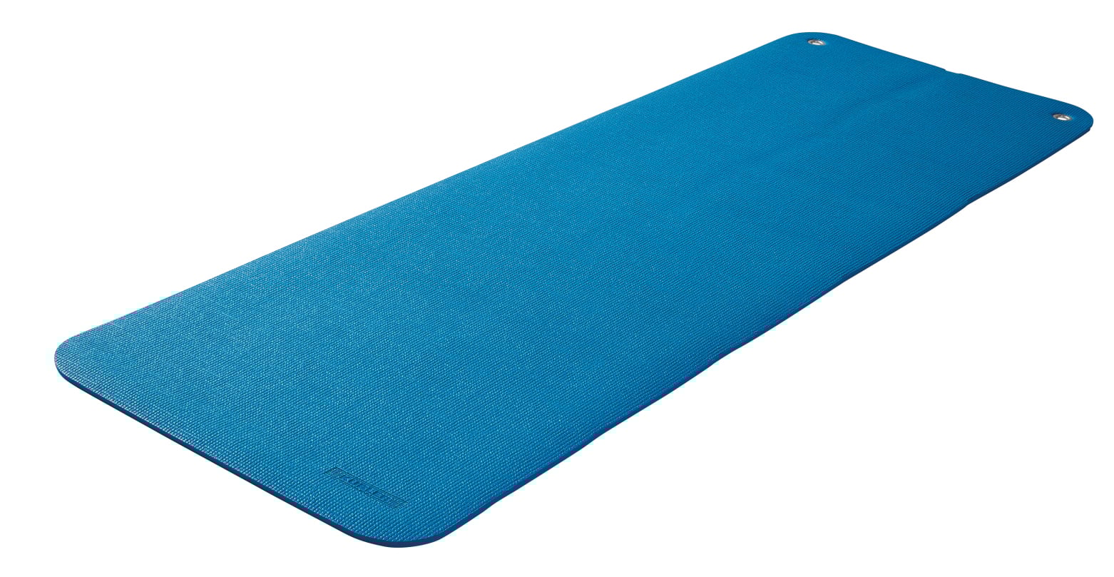 Kübler Sport Gymnastikmatte mit Ösen, Blau, 180 x 60 x 1,5 cm