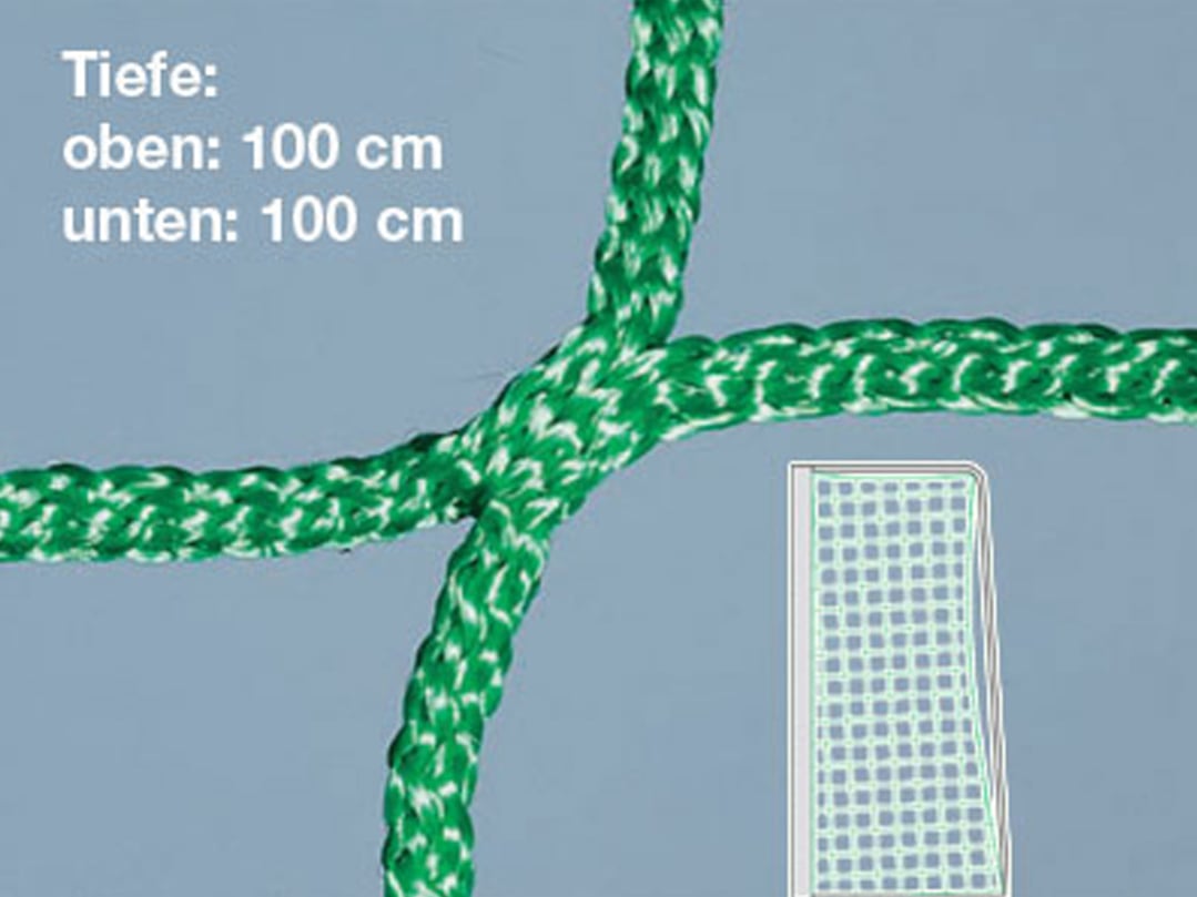 Jugend-Fußballtornetz mit quadratischen Maschen, Grün, 100 / 100 cm, 5 mm