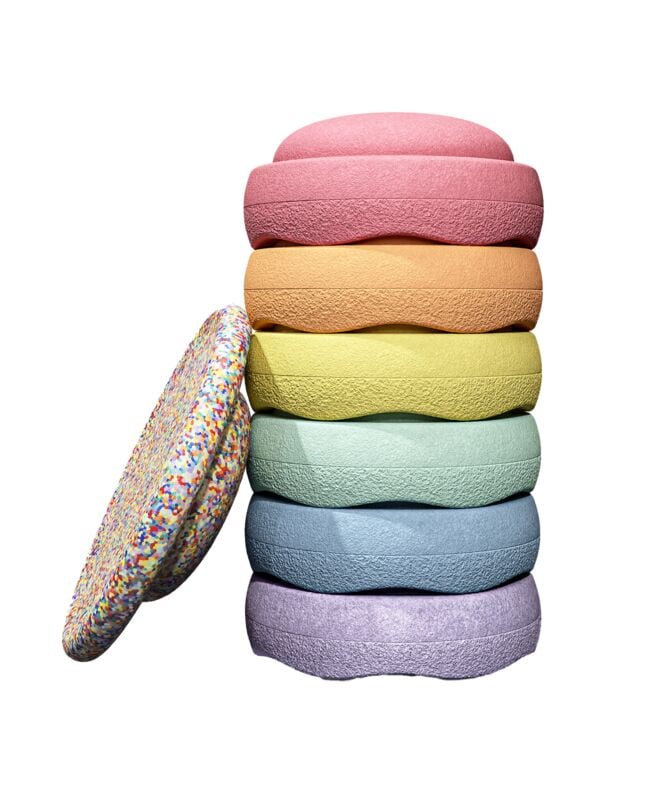 Stapelstein Rainbow Set Pastel, 7er-Set